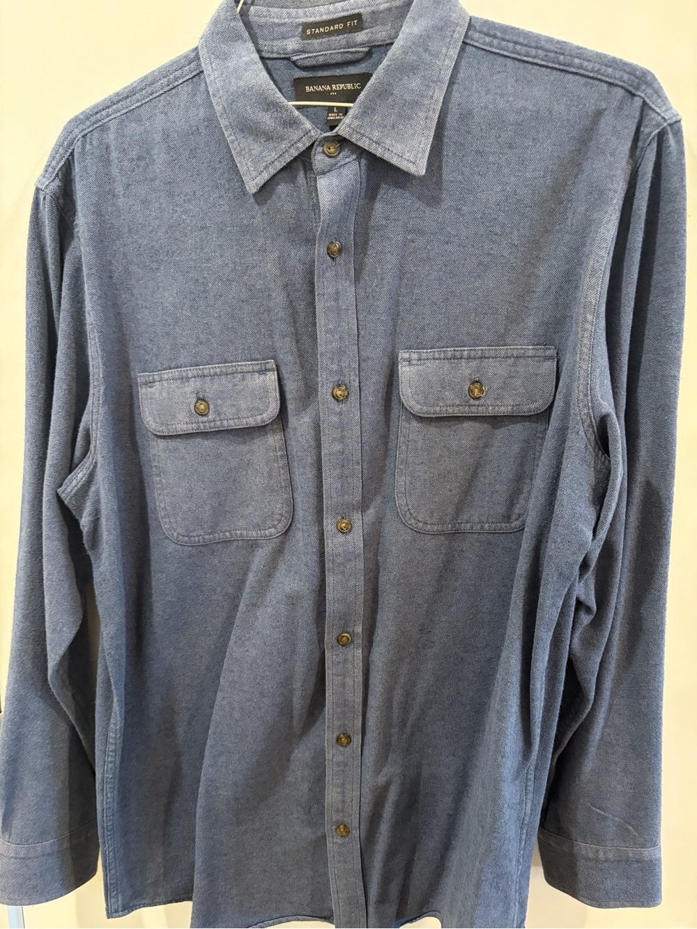 Banana Republic Denim-Style Blue Button-Down Shirt